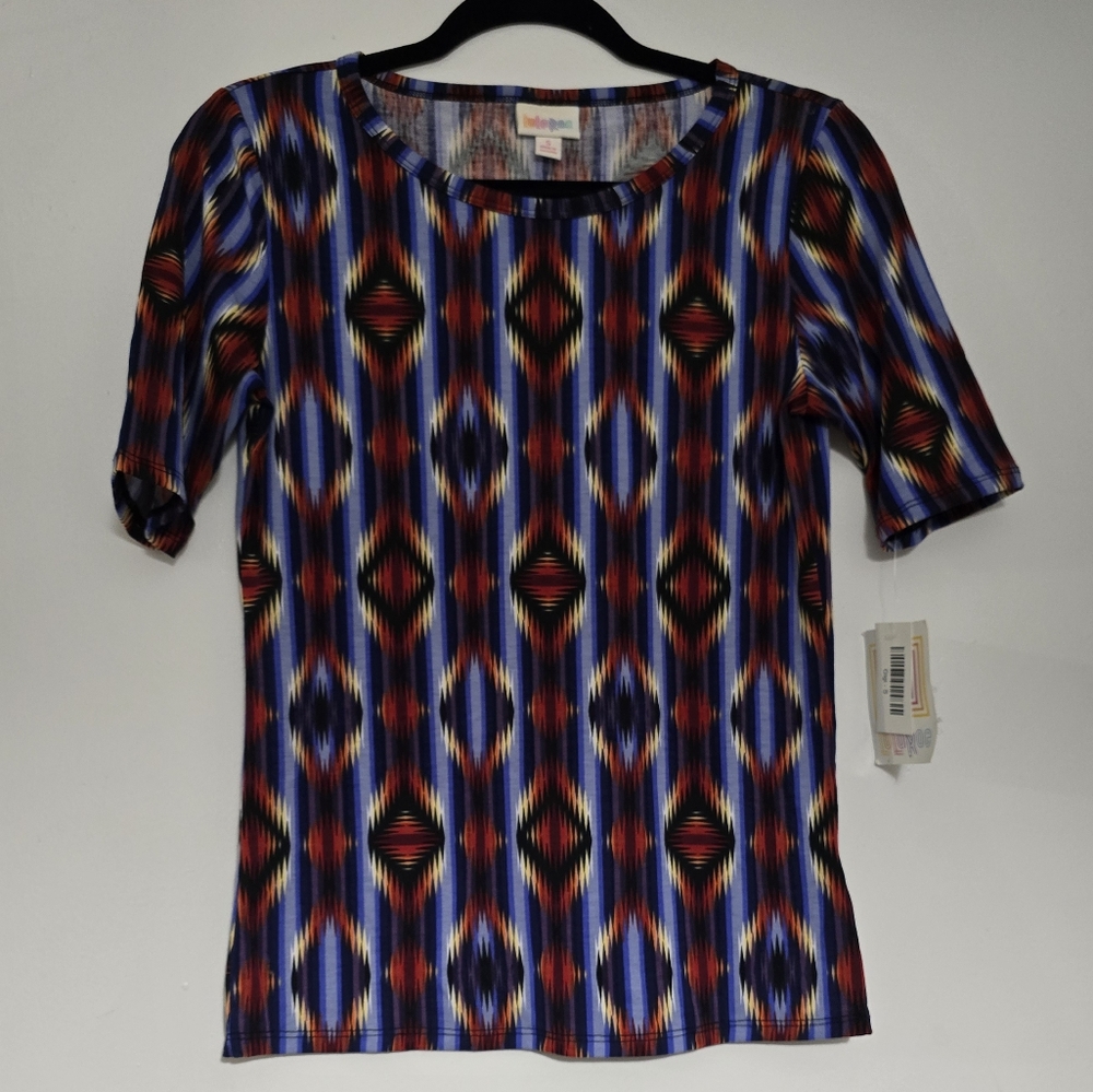 LuLaRoe Multicolor Geometric Top